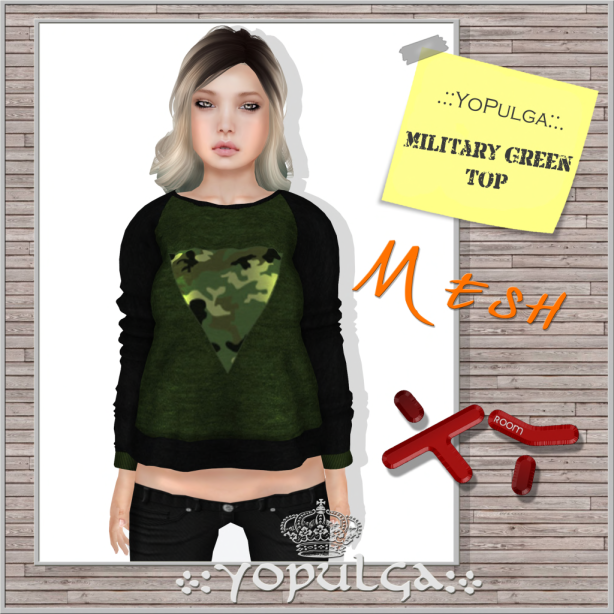 .__YoPulga__. Military Green Top (Pic)
